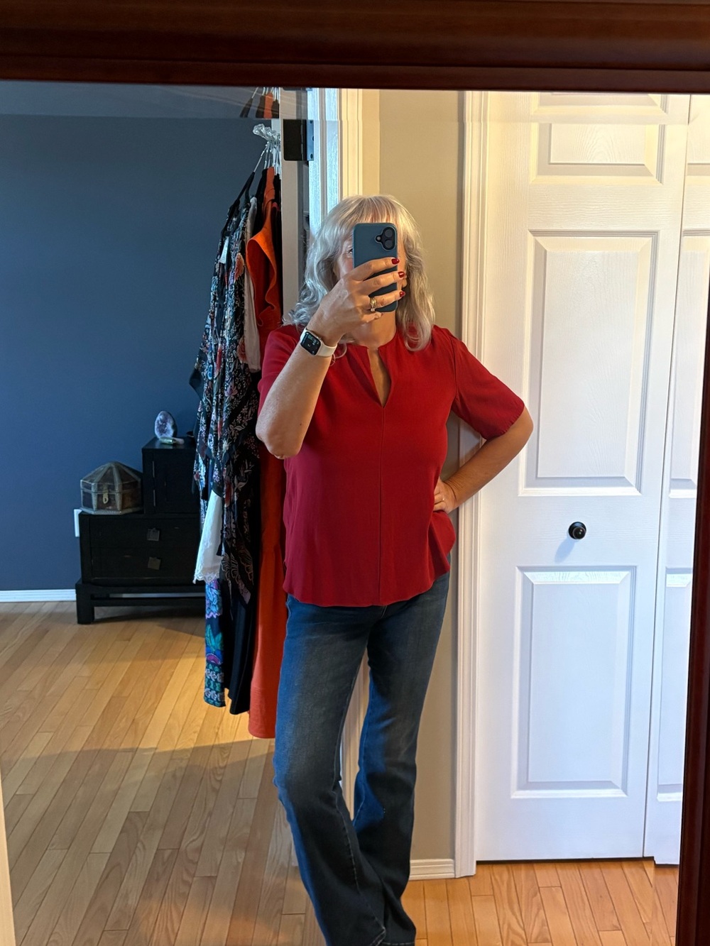 Theory Red Women's Blouse